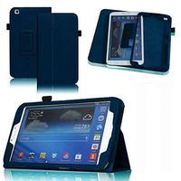 PT Galaxy Tab 3 8.0 Case,Folio PU Leather Stand Protective Cover Case w/Wake&Sleep for Samsung Galaxy Tab 3 8.0 SM-T310 SM-T311(Navy Blue)
