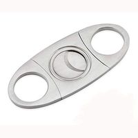 OUBORUI Stainless Steel Cigar Cutter Lightweight Pocket Size Cigar Scissors with Double Blade