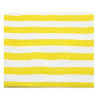 Anyneo Striped Yellow Paper Party Napkins 60 Count