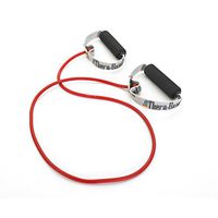 TheraBand Resistance Tubes, Professional Latex Elastic Tubing with Soft Handles, Full Body Exercise, Physical Therapy, Lower Pilates, at-Home Workouts, Rehab, 48 Inch, Red, Medium, Beginner Level 3