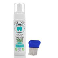 LiceLogic Lice & Nit Eliminator Mousse Treatment Kit - No Pesticides - 2 Piece Kit for One Day Super Lice and Egg Treatment with Sturdy Stainless Steel Tooth Reusable Nit Comb