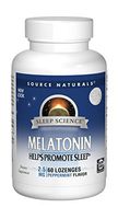 Source Naturals Sleep Science Melatonin 2.5mg Peppermint Flavor - 60 Lozenges (Pack of 2)