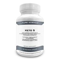 Pure Science Keto-5 650mg - Supports Weight Loss and Increased Energy Levels – 60 Vegetarian Capsules