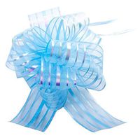 Yolli Light Blue Large Pom Pom Bow x 1