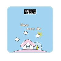 Zhang Xiao Hong Shop Digital Electronic scales human scales health scales rechargeable portable square small house tempered glass (Color : Blue, Size : 282.5cm)