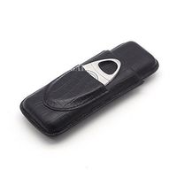 Galiner 2 Ct Genuine Leather Cigar Case with Cutter