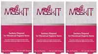 MaskIt Sanitary & Discreet Disposal Feminine Hygiene Pouches Small - for use with Tampons, 78 Count (3 Boxes)