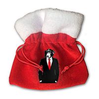 CYINO Personalized Santa Sack,Domesticated Monkey Portable Christmas Drawstring Gift Bag (Red)