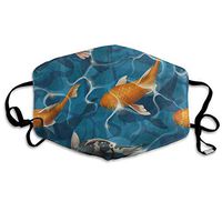 Face Mask Blue Ocean Sea Orange Koi Carp Custom Personalized Cycling Half Face Earloop Dust Mask for Woman