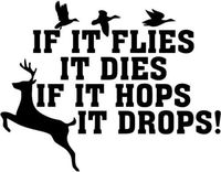 Deer Buck Duck Quack Hunting Sportsman Car Truck Windows Decor Decal Sticker - Die cut vinyl decal for windows, cars, trucks, tool boxes, laptops, MacBook - virtually any hard, smooth surface