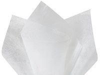 Pack Of 100, Solid White Non-Woven Fiber Tissue Sheets Sheets 20" x 26" Reusable & 100% Polyester