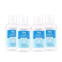 Hand Sanitizer Gel Alcohol Based Hand Wash Gel Quick-drying Water-free Instant Refreshing Hand Soap Gel Disposable for Home Office Traveling (4Pcs, Clear)