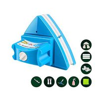 Frjjthchy Double-Sided Window Cleaner,Magnetic Glass Wiper Cleaning Tools for High-Rise Glazed Windows,5-Gears Adjustable (Blue)