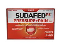 SUDAFED PE Pressure + Pain Maximum Strength Caplets for Adults 24 ea (Pack of 12)