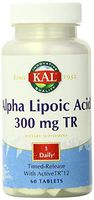 KAL Alpha Lipoic Acid Time Release Capsules, 300 mg, 60 Count