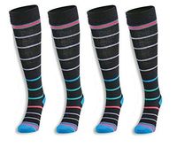 4 Pairs Dr. Motion Therapeutic Compression Women's Knee-hi Socks, Size: 9-11