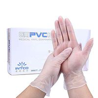 PVC Transparent Gloves, Powder Free, Latex Free, Disposable, 100 pcs, Medium for Foodstuff, Chemical, Domestic and Public