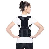 Magnetic Therapy Posture Corrector Back Brace Lumbar Support with Fully Adjustable Straps, Improve Posture Relieve Pain