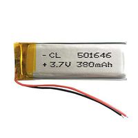 3.7V 380mAh 501646 Lithium Polymer Ion Rechargeable Battery Lithium Polymer Li-Po Battery for MP4 GPS MP3 Bluetooth Stereo DIY Gift