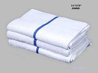 GT 60 Terry Cloth Jumbo Blue Stripe Cleaning Janitorial Towels Shop Bar Rags 16x19