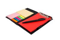 COI Memo note pad organiser/memo notebook holder with tear off sheets with free pen(neon crimson red)