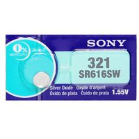 Sony 321 (SR616SW) 1.55V Silver Oxide 0%Hg Mercury Free Watch Battery (4 Batteries)