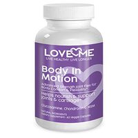 Love Me Nutrition® - Body In Motion - Joint Flex & Protection Healing Formula 2100mg Glucosamine & MSM for Cartilage Health, Joint & Muscle Pain Relief. Natural No Artificial Ingredients. 60 Vegi Caps