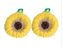 Handmade Sunflower Dish Scrubber for Dishwashing (Multi-Use,Non-scratch,Quick Dry,No Mildew,No Odor) (Sunflower2, One Size(12cm x 12cm x 5 cm))