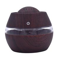 LNGRY 300ml Aroma Aromatherapy Humidifier Ultrasonic Essential Oil Diffuser for Office Home Bedroom Living Room Study Yoga Spa - Wood Grain (Brown)