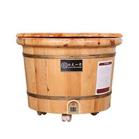 ZH Foot Bath Barrel Washing Wooden Household Thickening Footbath Foaming Basin Tub Adult Massage Home Constant Temperature Remote Control Heating