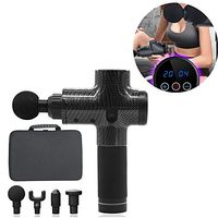 FUZHEN Electric Muscle Massage Gun for Athletes - Deep Tissue Handheld Percussion Massager for Muscle Tension Relief - High-Intensity Vibration - Includes 4 Massage Heads