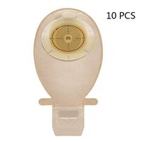 QWERT Co. Wang Ostomy Pouch One-Piece System Drainable Bags Non-Convex Standard Wear Transparent - Pack of 10