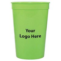 Personalized Custom Stadium Cups - Smooth Finish - 250 Quantity - $0.65 Each - Bulk Promotional Product with Your Logo/Customized. 16-Ounce Capacity.