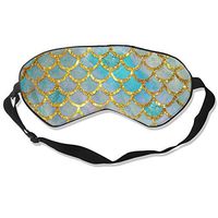 O-X_X-O Adults Teenagers Charming Pastel Mermaid Scale Sleep Mask Eye Mask Cover with Adjustable Strap Eyemask for Travel Nap Meditation Blindfold