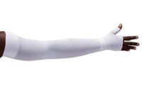 Lympediva White Compression Armsleeve Only (hand not included) Short 30-40 mmHg Large
