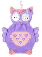 Slumberz 750ml 3D Owl Hot Water Bottles with Soft Plush Cover, Purple