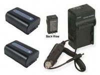 TWO 2x Batteries + Charger for Sony HDRCX700, Sony HDRCX700V, Sony HDRCX360, Sony HDRPJ30V