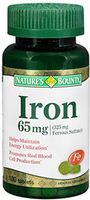 Nature's Bounty Iron 65 mg Tablets 100 Tablets (Pack of 5)