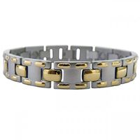 Magnetic Therapy Bracelet MT Laced Silver and Gold