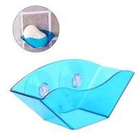 OUNONA Kitchen Sink Suction Holder for Sponges,Scrubbers,Soap-Plastic (Blue)