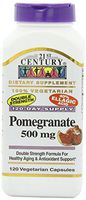 21st Century Pomegranate Veg-Capsules, 500 Mg 120 Vegetarian Capsules (Pack of 3)