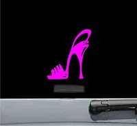 JS Artworks Stiletto high Heel Shoe Vinyl Decal Sticker (HOT Pink)