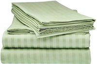 1500 Thread Count Sheet Set Dobby Stripe Sage/King