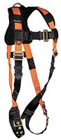 FallTech 7016 Contractor Full Body Harness with 1 D-Ring and Tongue Buckle Leg Straps, Universal Fit (2 Pack)