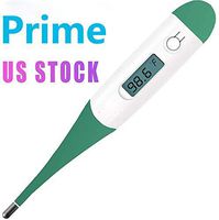 Digital Thermometer, Vabogu Thermometer Soft Head Liquid LCD Digital Thermometer,Accurate and Fast Reading Fever Temperature Measurement Tool for Kid and Adult (Green)