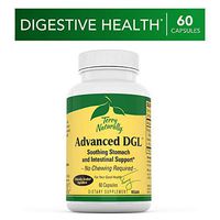 Terry Naturally Advanced DGL - 75 mg Licorice, 3.5% Glabridin - 60 Vegan Capsules - Soothing Stomach & Intestinal Support Supplement - Non-GMO, Gluten-Free - 60 Servings