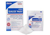 Dukal Gauze Pad, Sterile, 2" L x 2" W, 12-Ply (10 Boxes of 60) (Pack of 600)