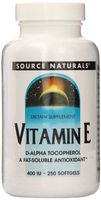 Source Naturals Vitamin E, 400 iu Fat-Soluble Antioxidant - 250 Softgels