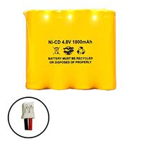 KR1.0AA-4SP GS-Melcotec CUSTOM-191 DANTONA CUSTOM191 4.8v 1000mAh Ni-CD Battery Pack Replacement for Emergency/Exit Light