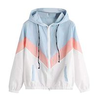 Ros1ock Patchwork Thin Sweatshirts Outdoor Jogging Hoodies Casual Sport Coat Lightweight Long Sleeve White